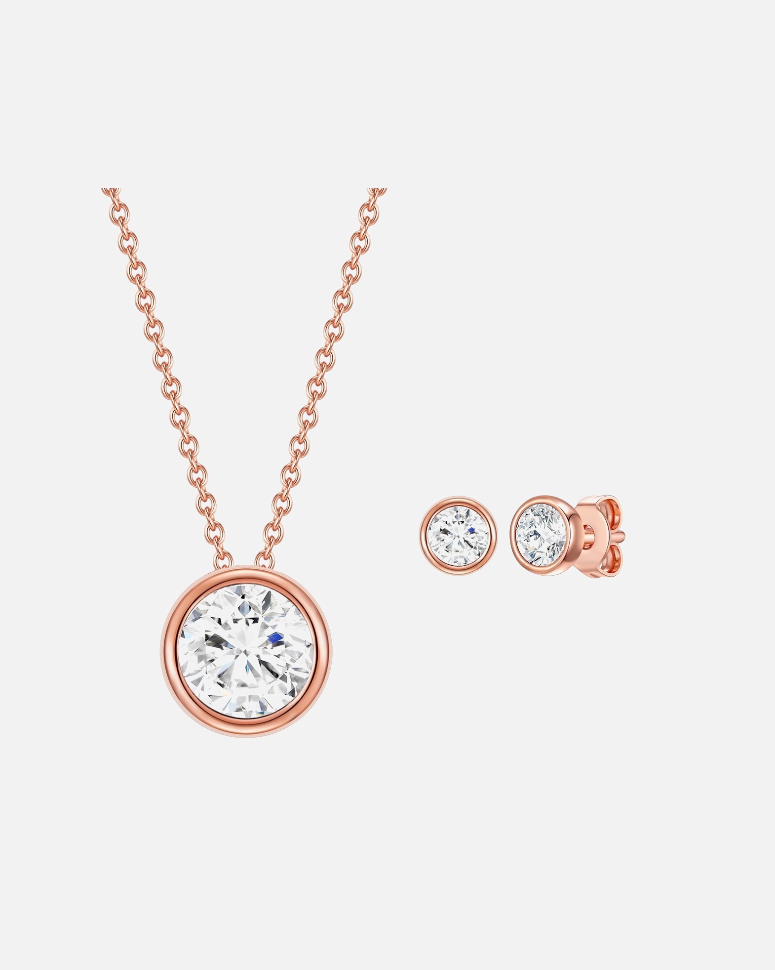 Schmuck für Weiblich Rafaela Donata Schmuckset Gelbvergoldet verziert mit Kristallen von Swarovski® 10,7 mm