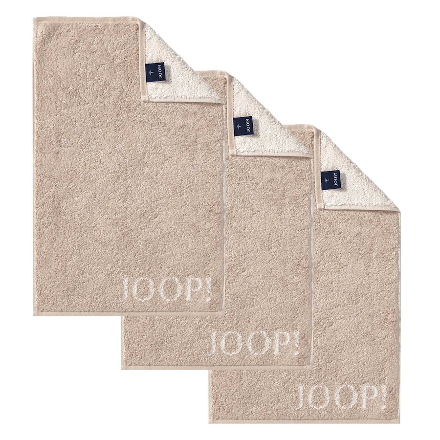 JOOP! Gästetuch 3er Pack 'Classic Frottier' Beige