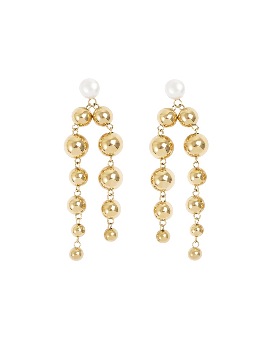A&C Oslo – Nordic Design Jewellery Ohrringe 'Tone Damli - Pearls' gold Hellbraun Damen
