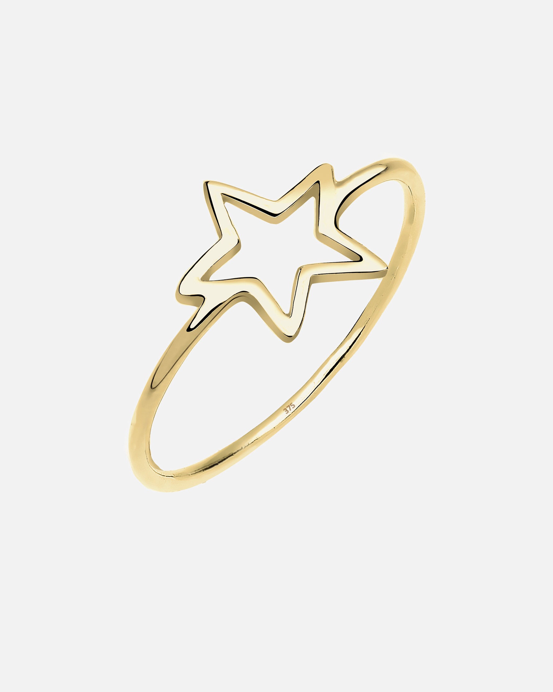 Ring für Weiblich Elli PREMIUM Stern Blogger Symbol 375 Gelbgold 58