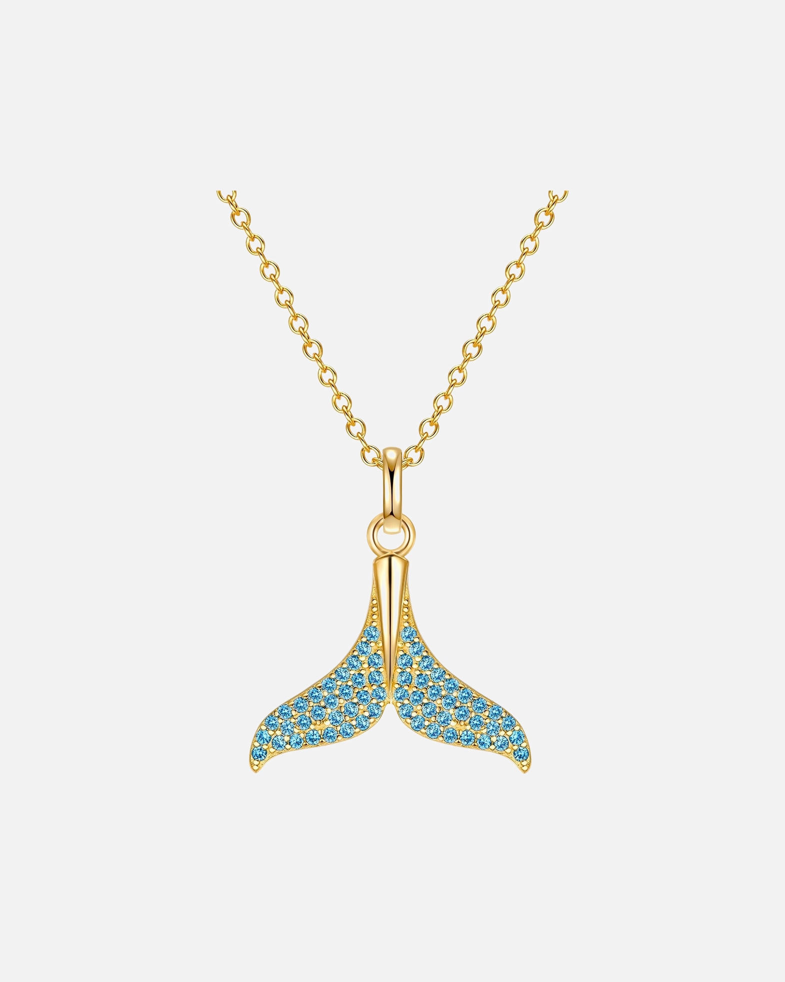 Halskette für Weiblich Rafaela Donata Halskette Flosse Sterling Silber Zirkonia in Silber Gold
