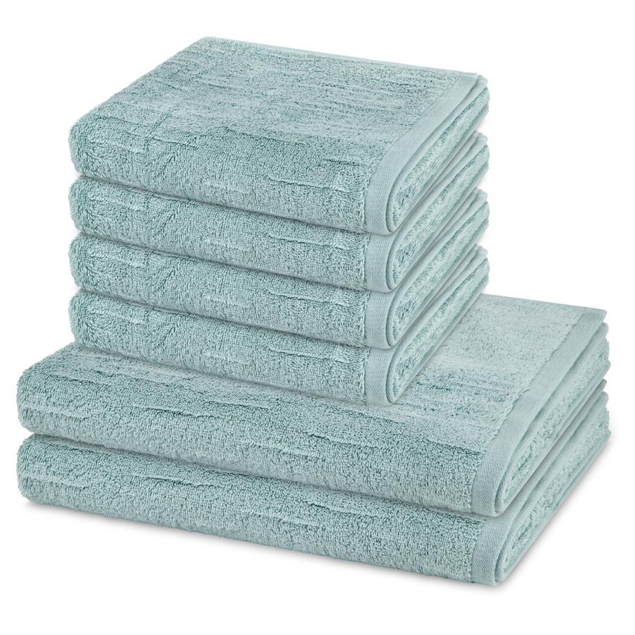 ROSS Handtuch-Set Premium (6-teilig) Eukalyptus Silber