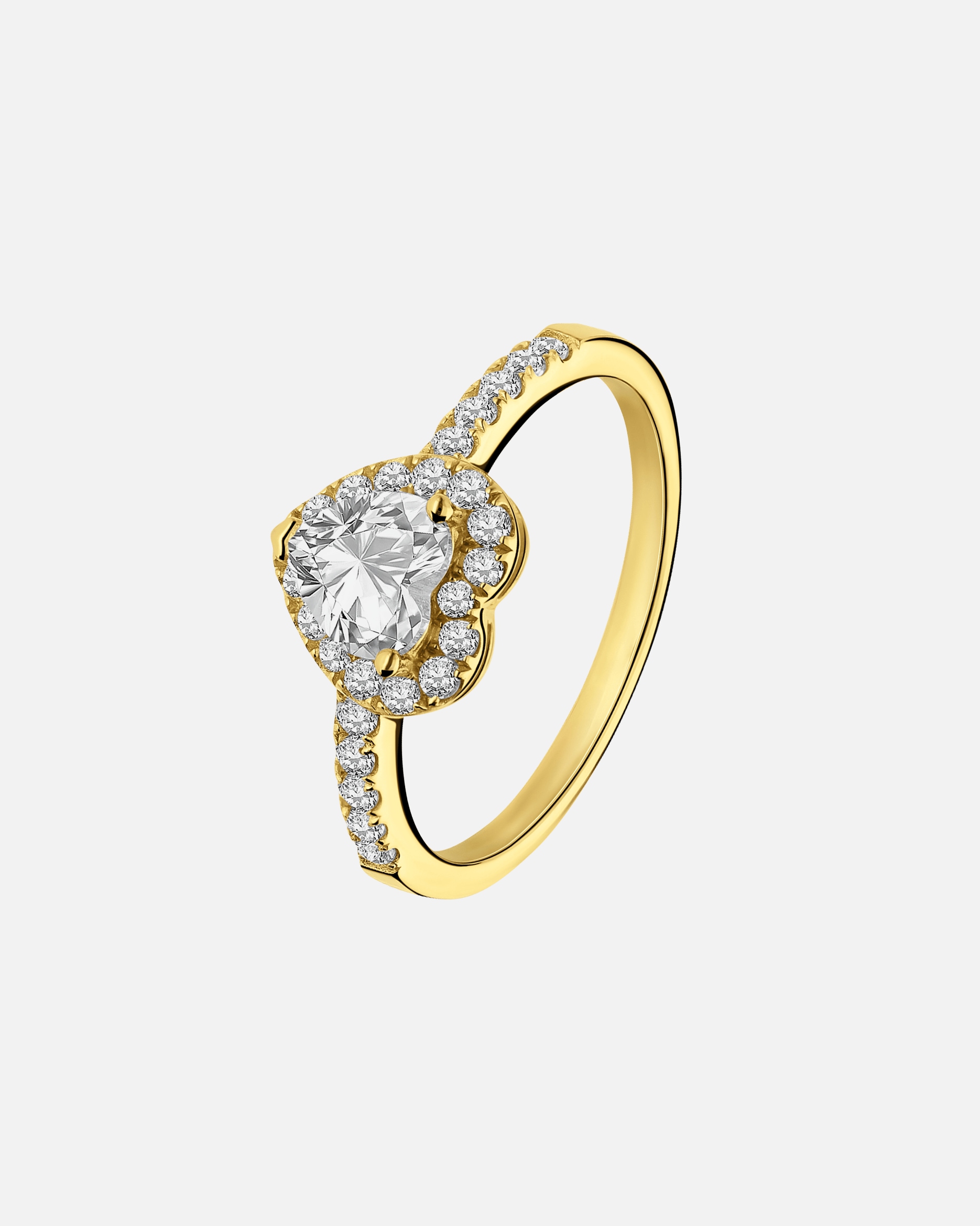 Ring für Weiblich Lucardi Ring 925 Silber Gold - 57mm