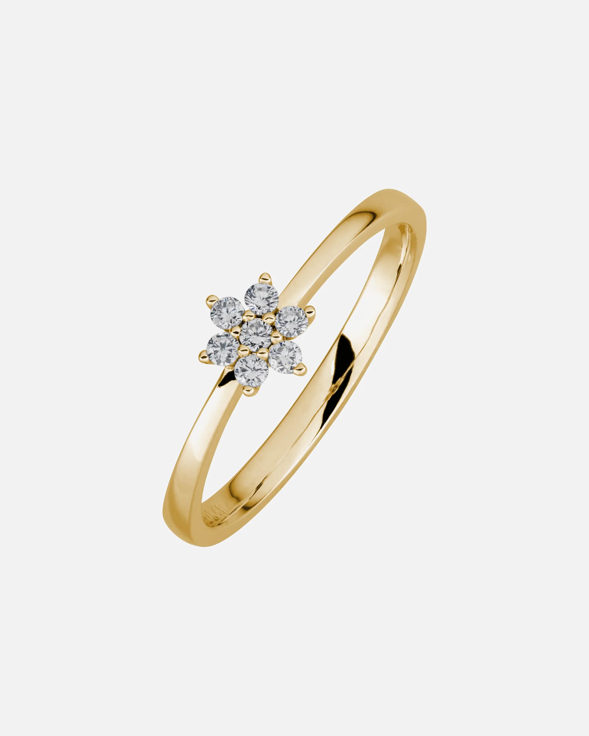 Ring für Weiblich Lyomi Default Brand Line Ring 585/- Gold Diamant Lab Grown weiß 0,13ct. 050 (15,9)