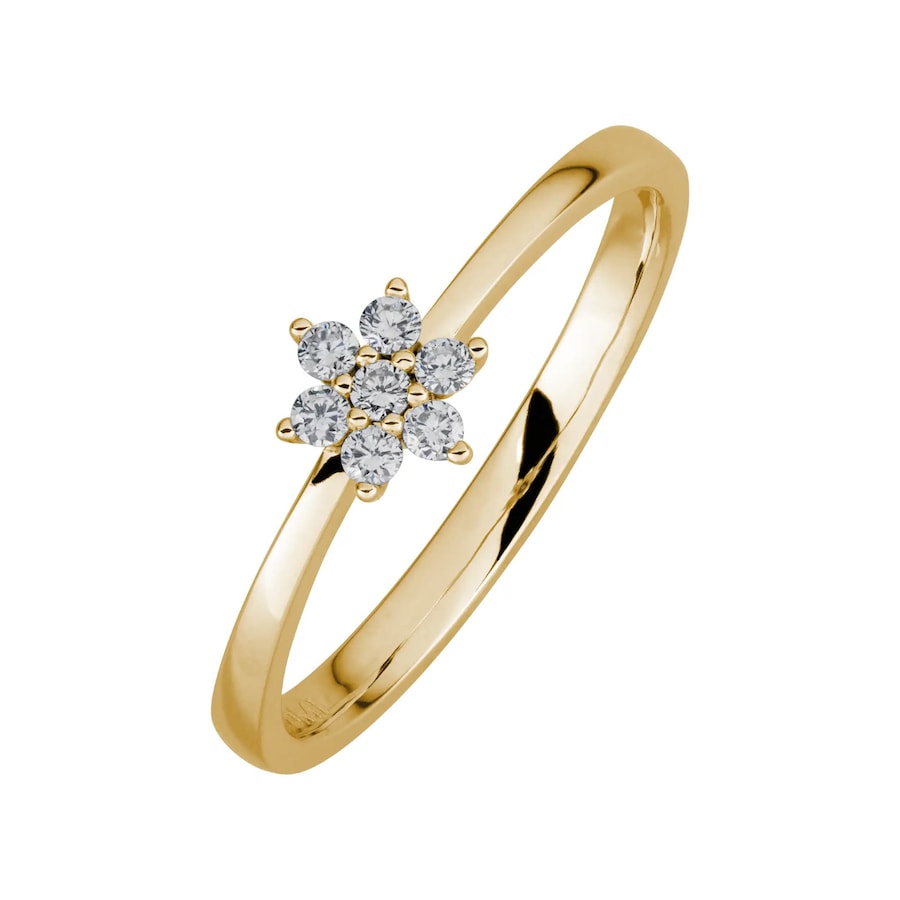 Lyomi Ring 585/- Gold Diamant Lab Grown weiß 0,13ct. 050 (15,9) Damen