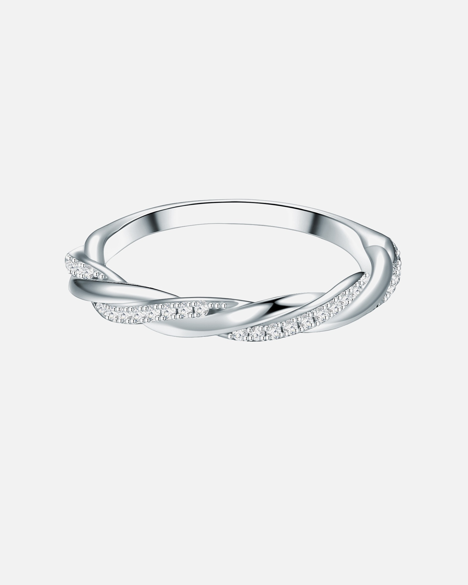 Ring für Weiblich Trilani Ring aus Sterling Silber in silber mit Zirkonia 58