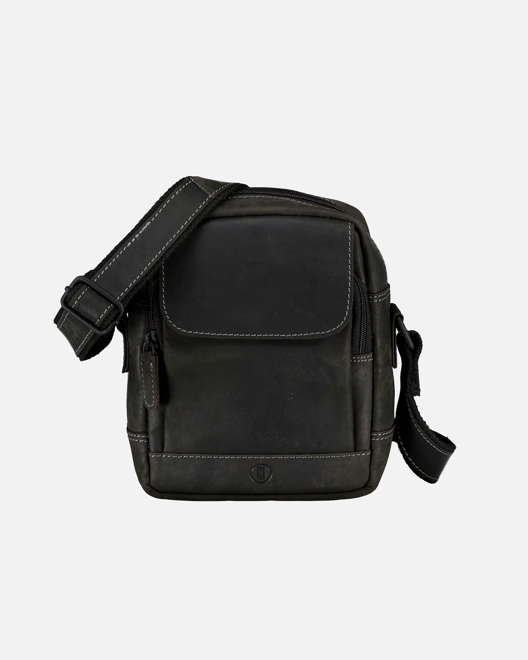 Umhängetasche für Männlich Hausfelder Manufaktur Umhängetasche Huntsville Harry Schwarz