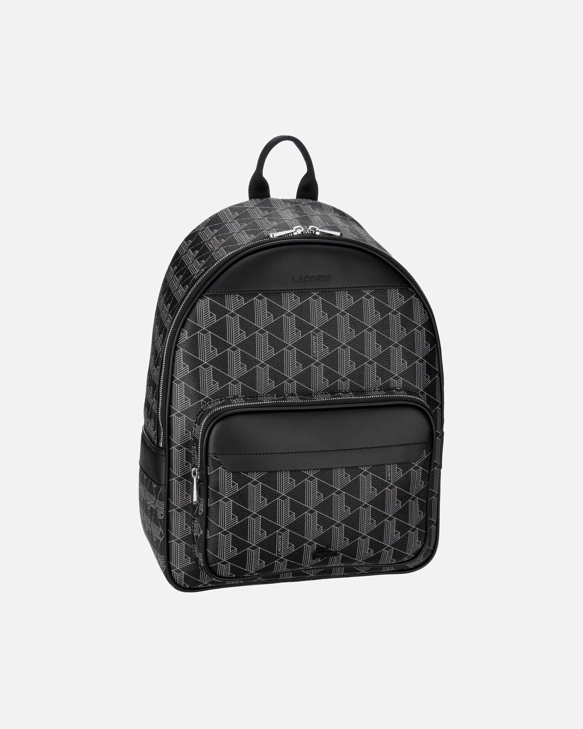 Rucksack für Männlich Lacoste Rucksack The Blend Monogram Noir Gris