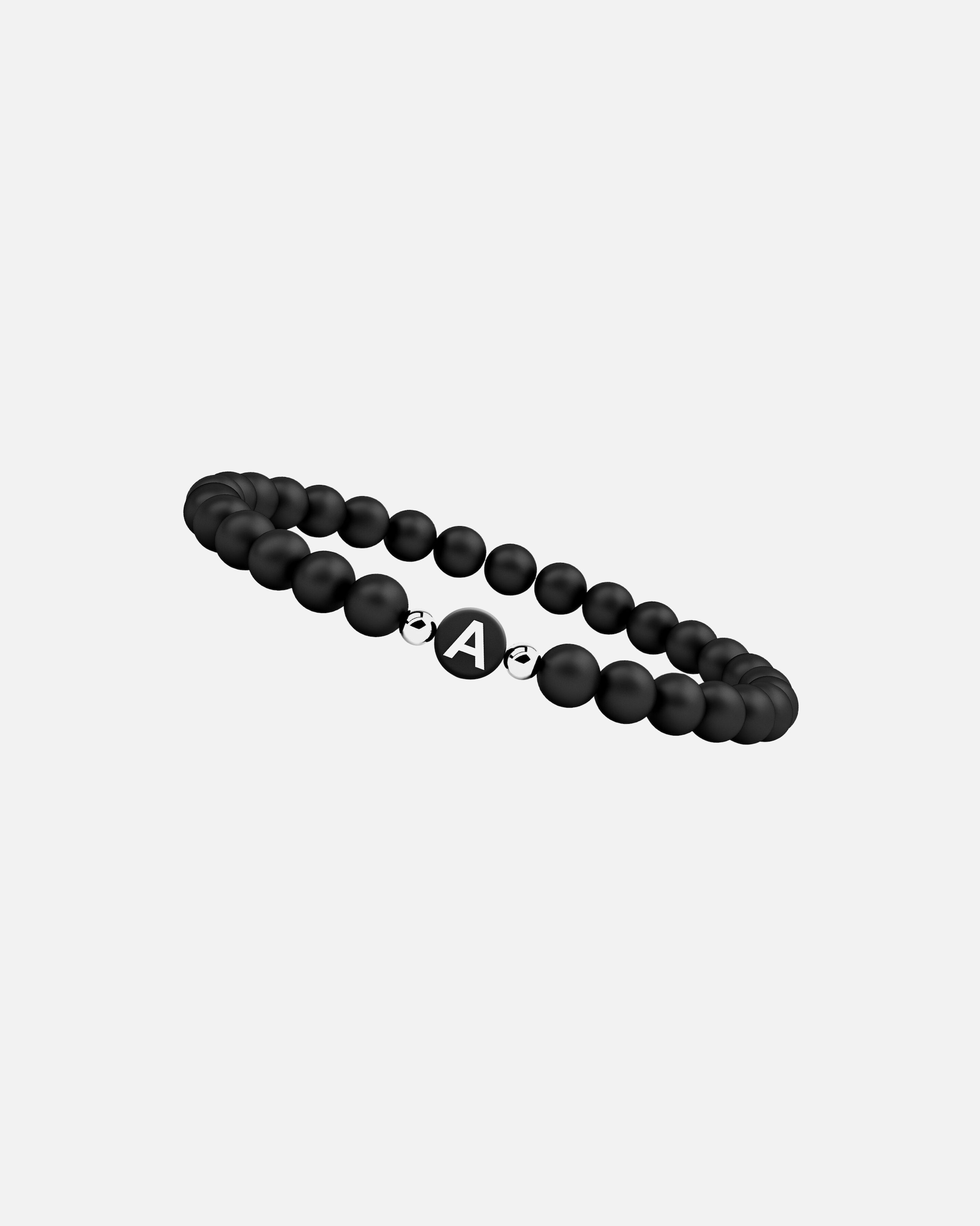 Armband für Weiblich GOOD.designs Perlenarmband aus Achat-Steinen mit dem Buchstaben A Onesize