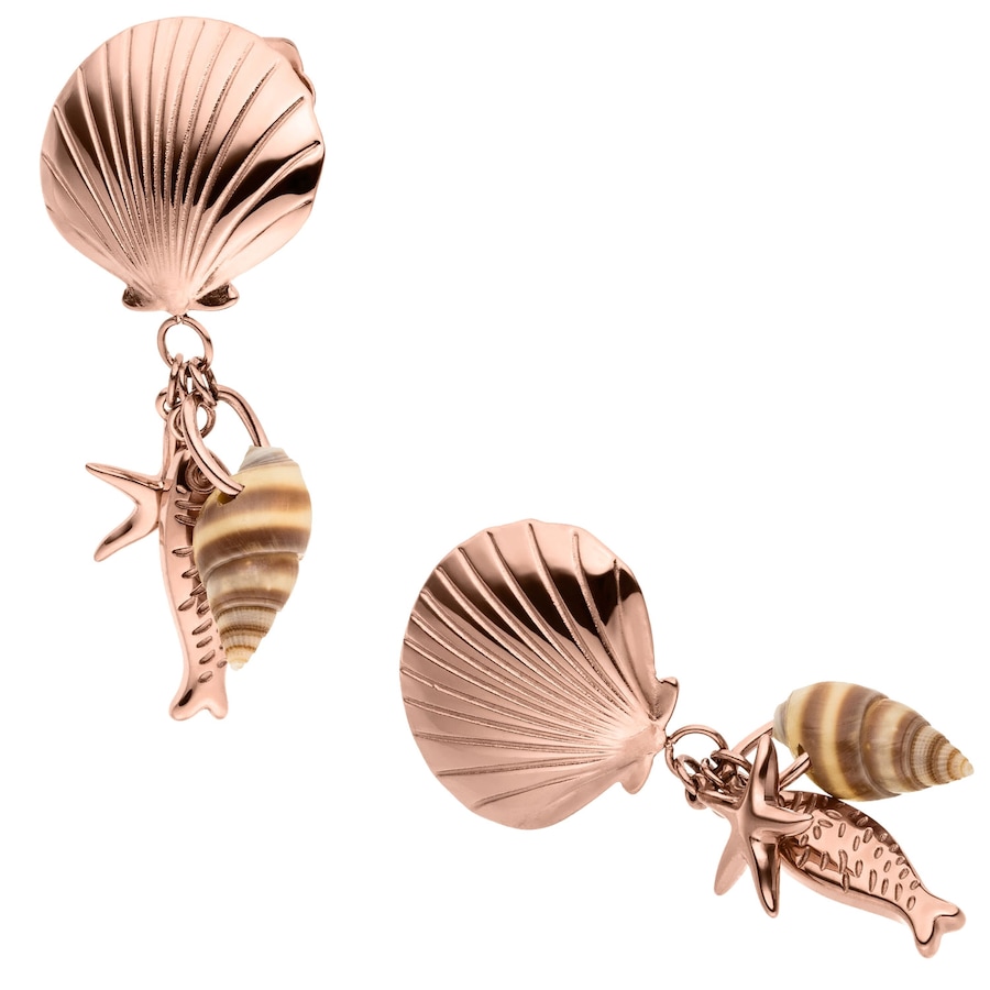 Purelei Ocean Crush Ohrringe 100% Edelstahl Rosegold Hellbraun