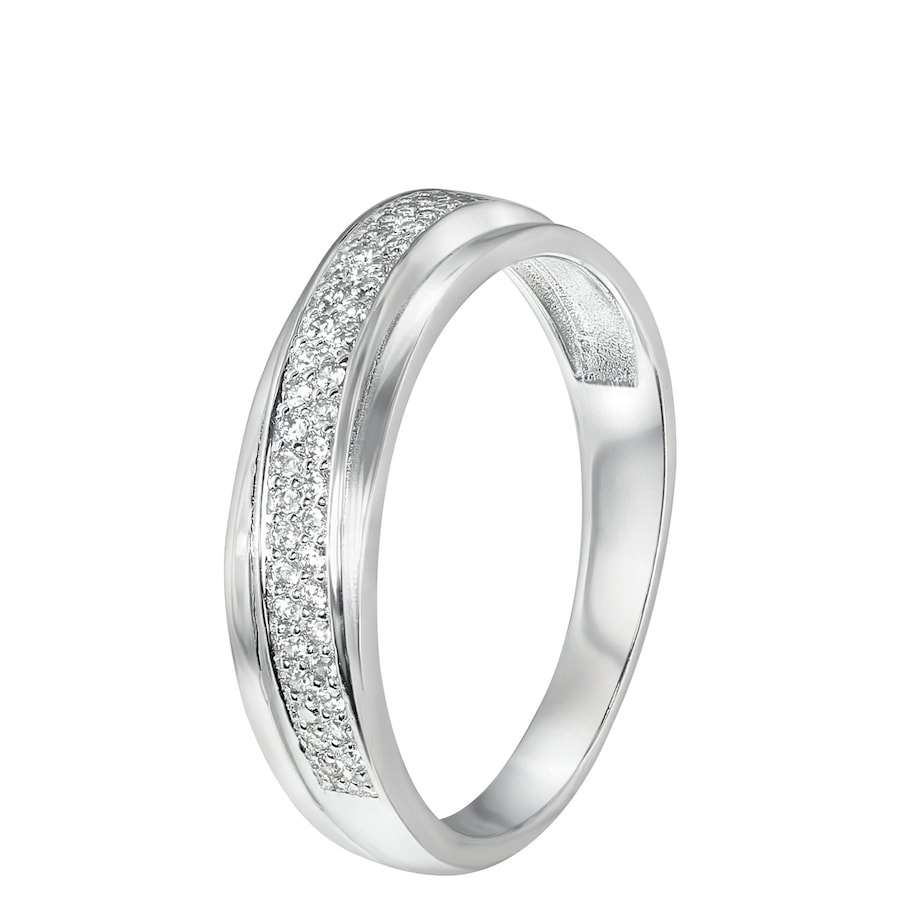 Lucardi Ringe 925 Silber - silbern 50mm Damen