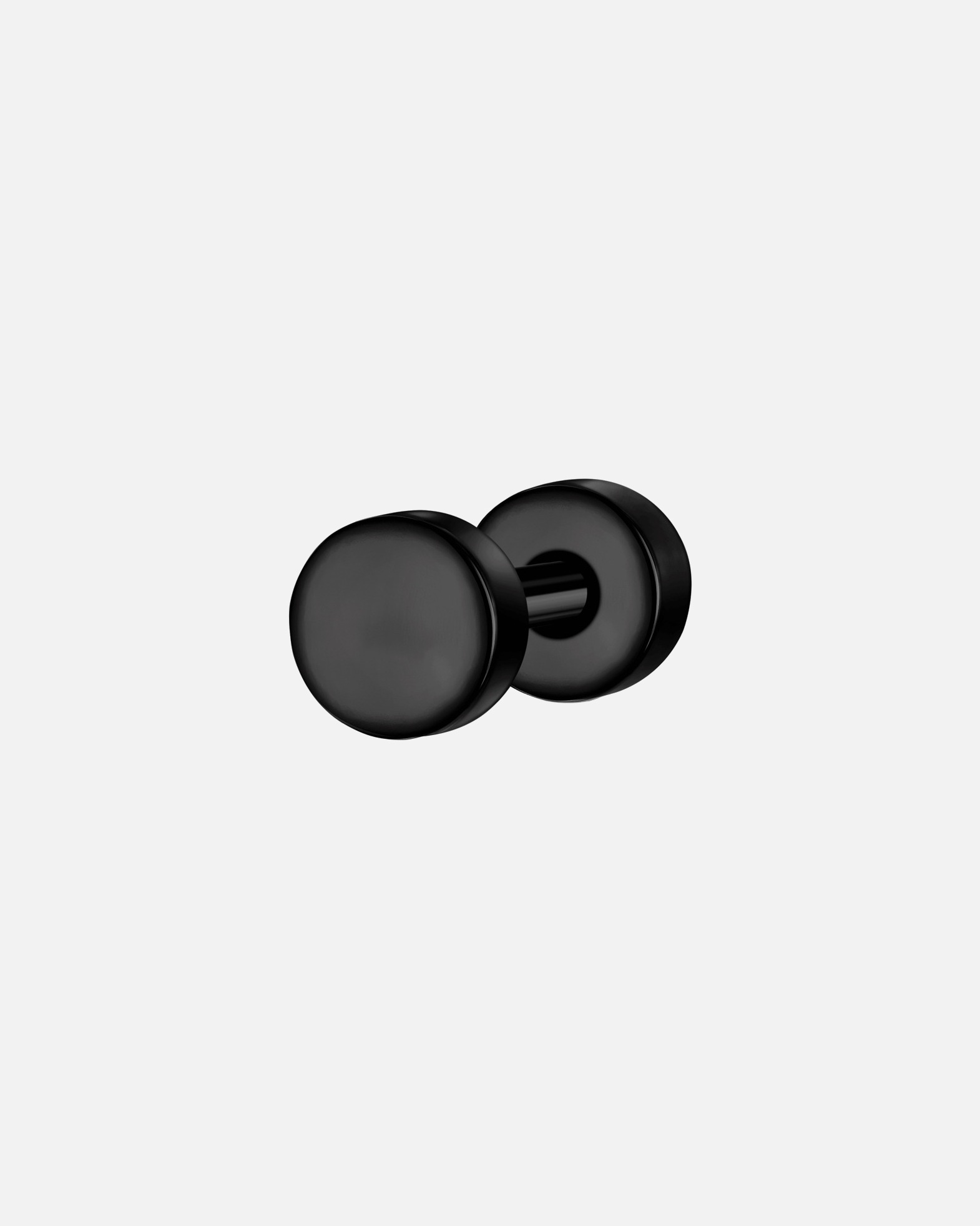 Ohrringe für Männlich True Rebels Ohrstecker aus Edelstahl in Schwarz 3,9 mm