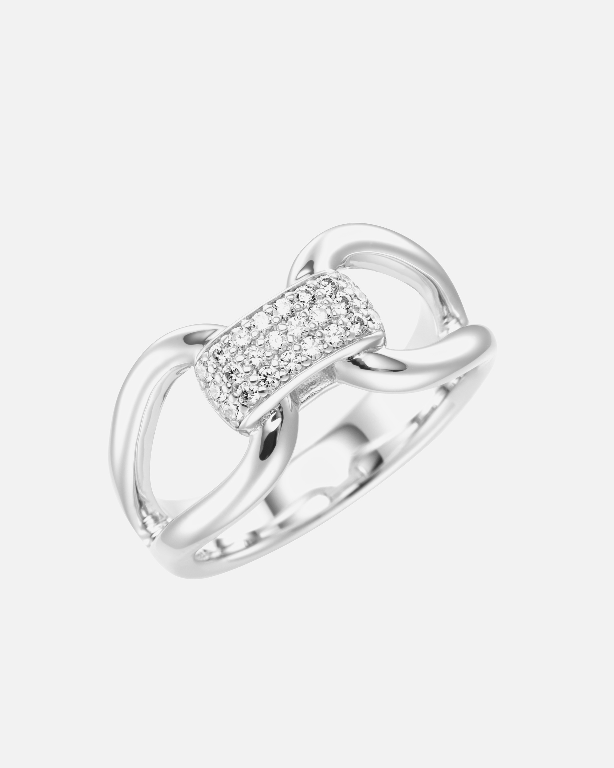 Ring für Weiblich Giorgio Martello Milano Ring mit weißen Zirkonia, Silber 925 60