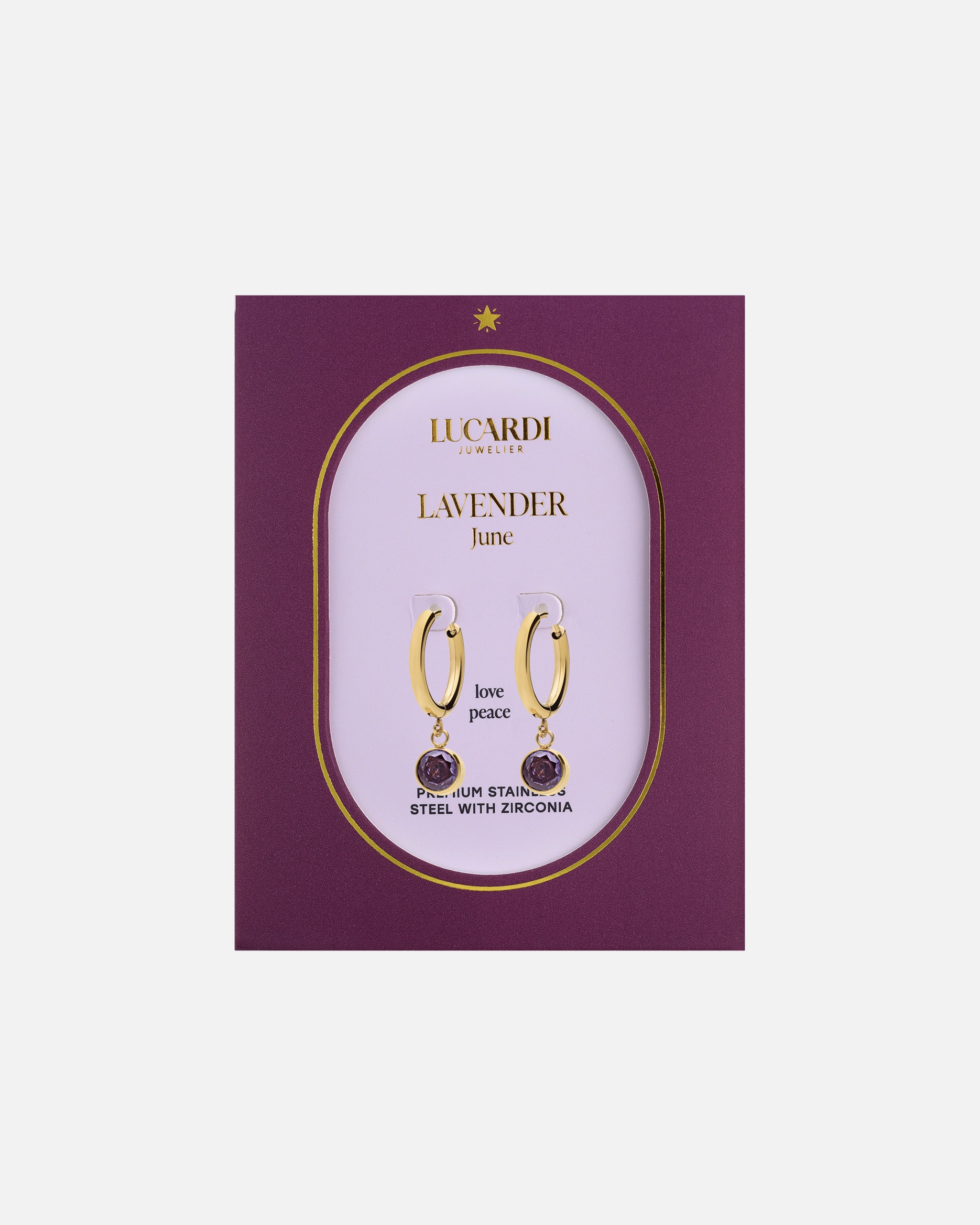 Ohrringe für Weiblich Lucardi Ohrringe Gold - Juni