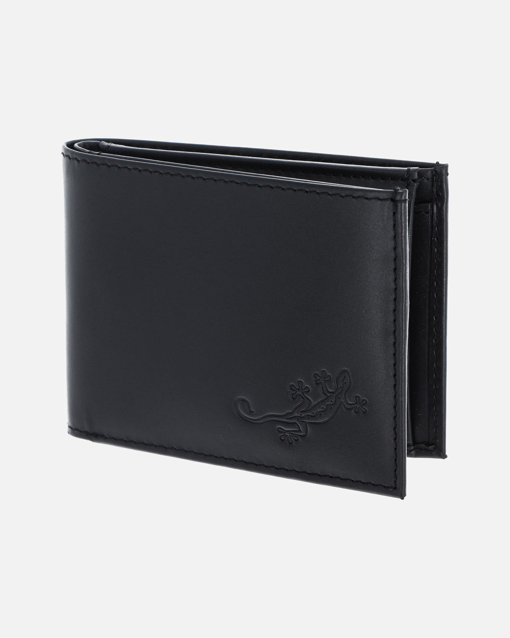 Portemonnaie für Männlich oxmox Leather Herrengeldbörse schwarz-lizard 2.0