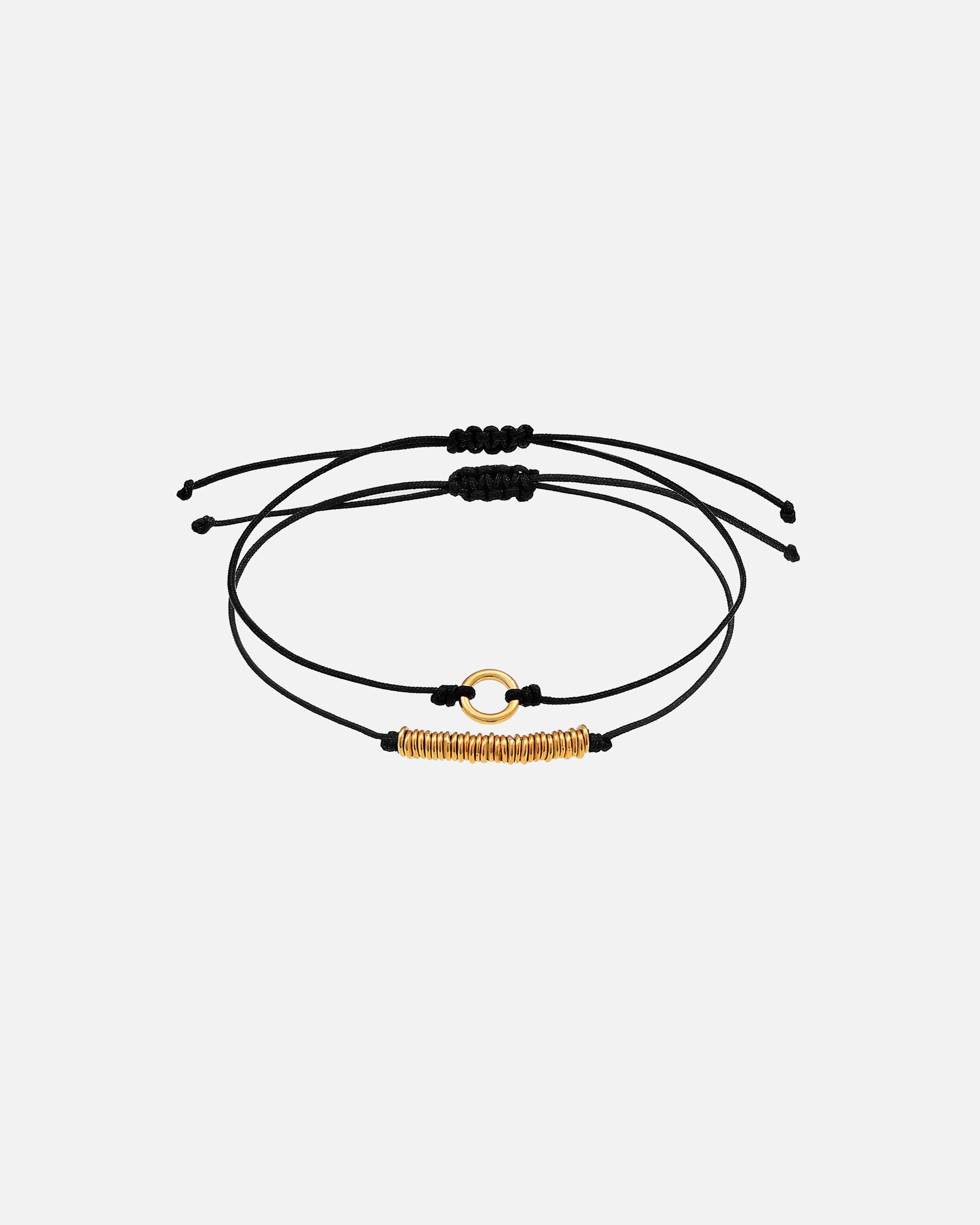 Armband für Weiblich Elli 2er Set Kreis Nylon Must-Have 925 sterling Silber goldfarben