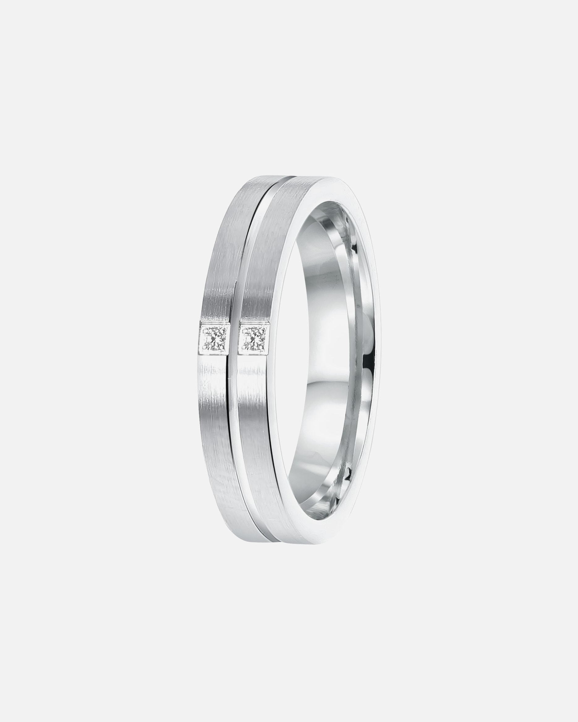 Ring für Männlich Lucardi Ringe 'Boedapest' 925 Silber - silbern 55mm