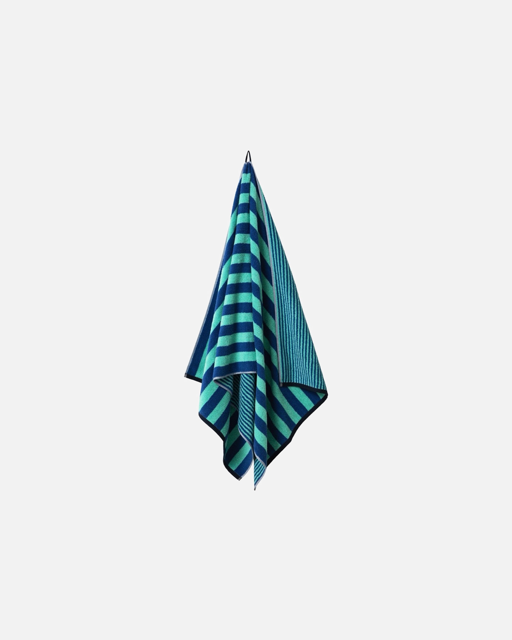 Handtuch für Unisex Herzbach Home Default Brand Line Badetuch Good Vibes Blue/Turqoise