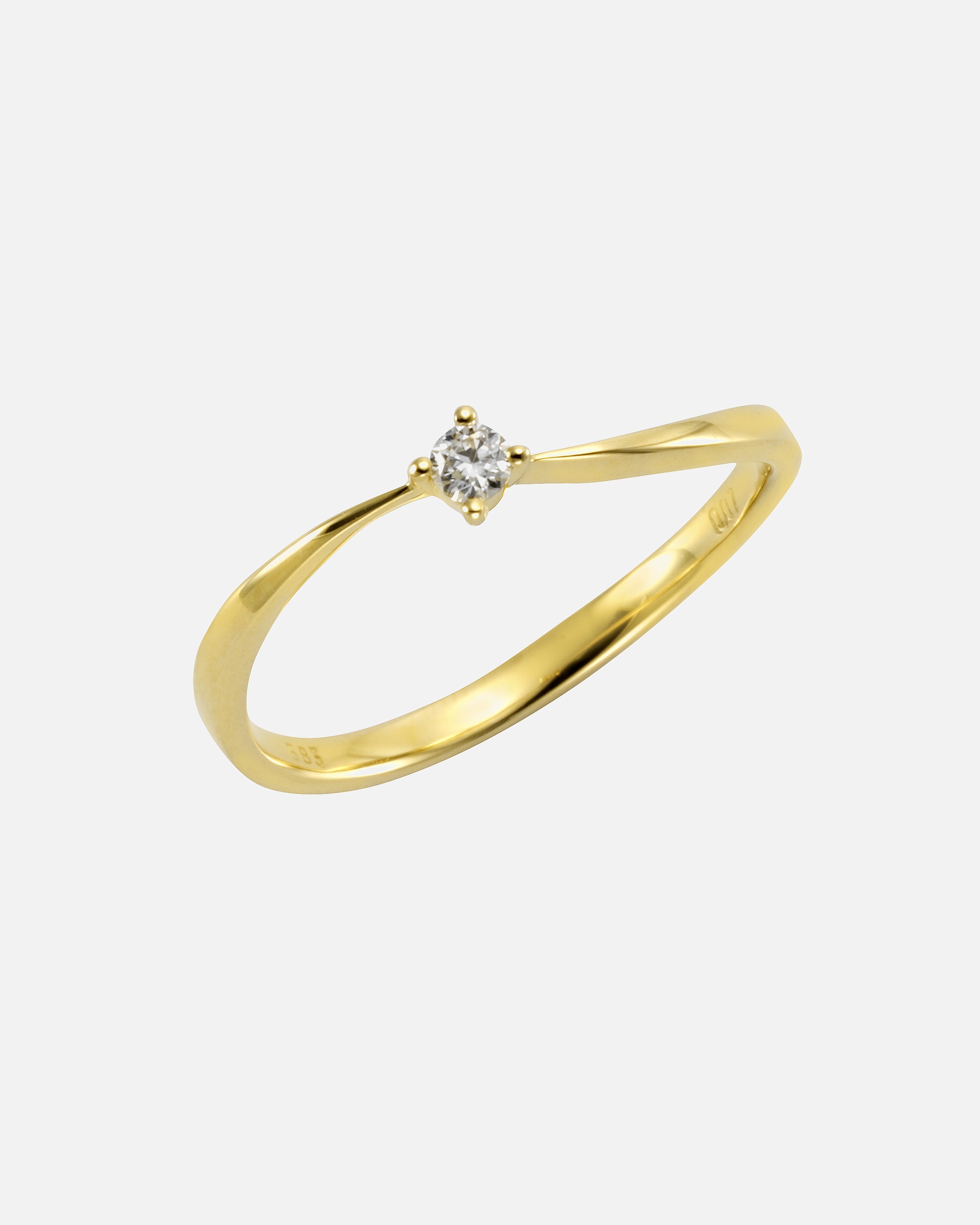 Ring für Weiblich Orolino Ring 585/- Gold Brillant weiß 0,07ct. 054 (17,2)