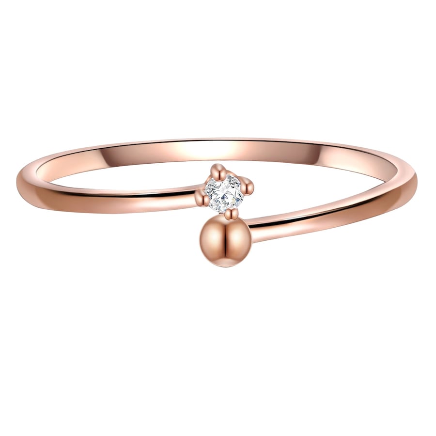 Glanzstücke München Ring aus Sterling Silber in roségold mit Topas 52 Damen