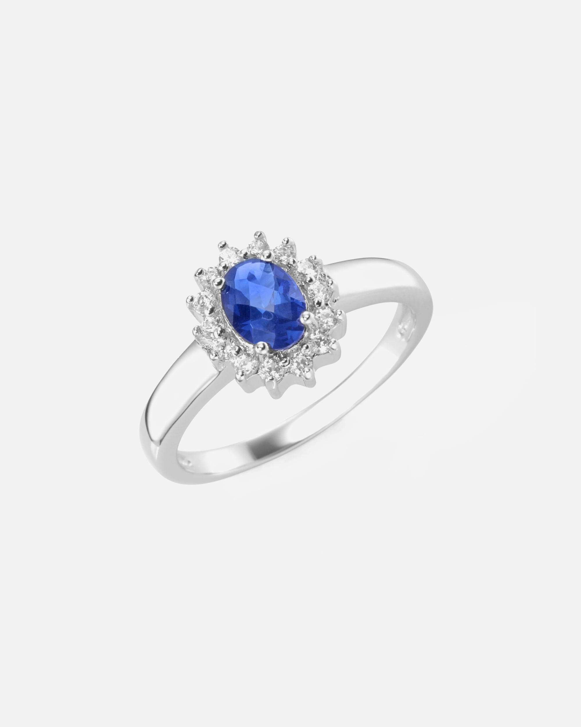 Ring für Weiblich Smart Jewel Ring zauberhaft, farbiger Stein und weiße Zirkonia, Silber 925 54