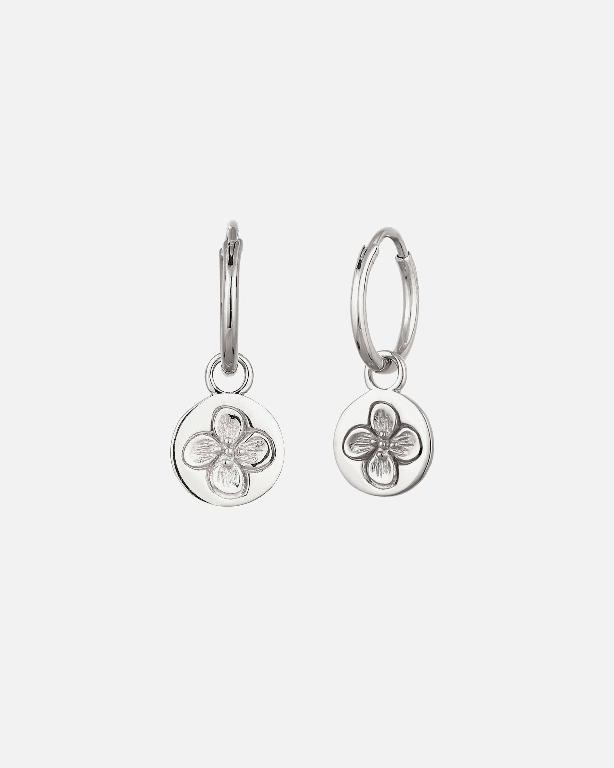 Ohrringe für Weiblich Elli Creolen Blume 925 Sterling Silber silberfarben