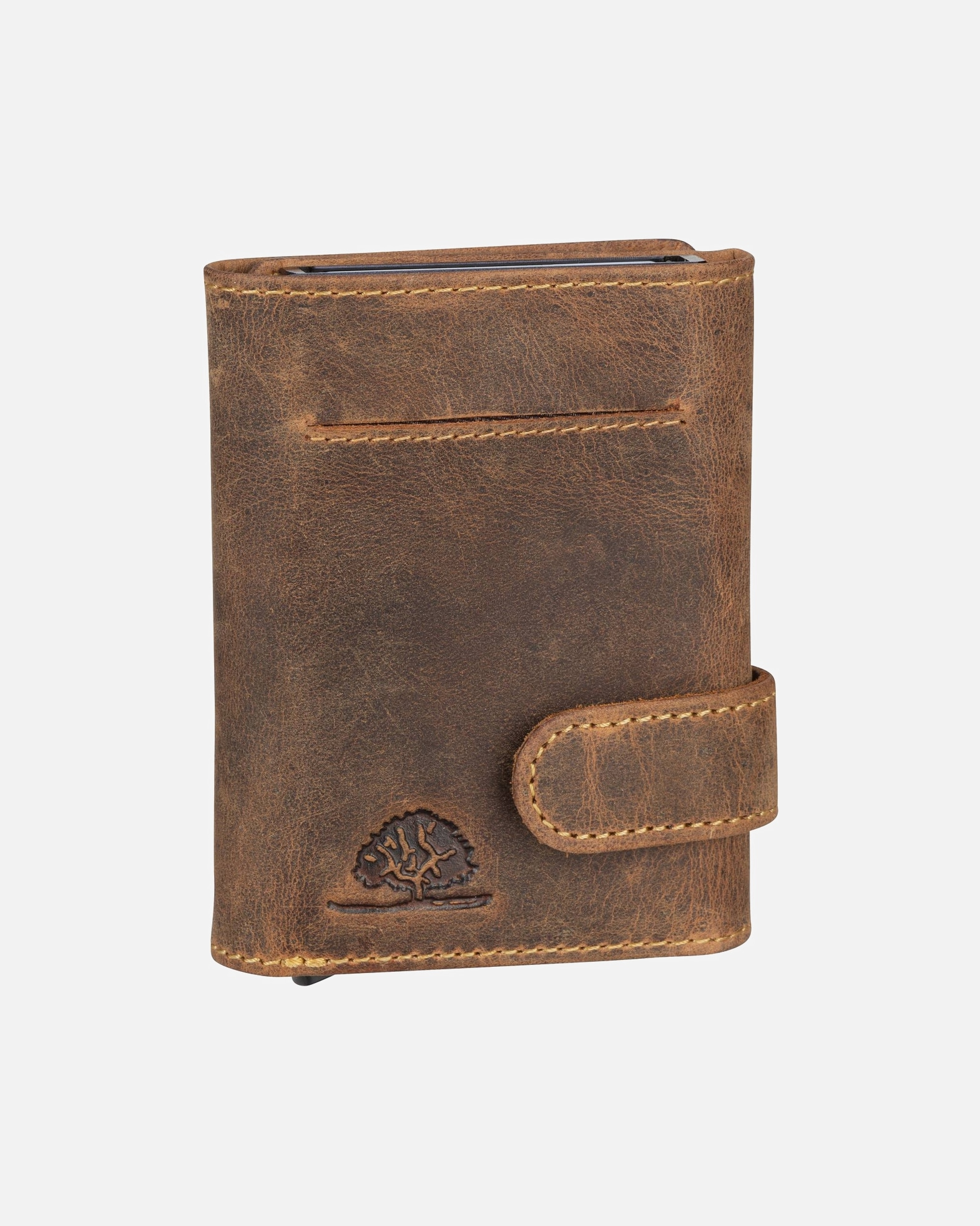 Etui für Männlich Greenburry Kreditkartenetui Vintage Sattelbraun