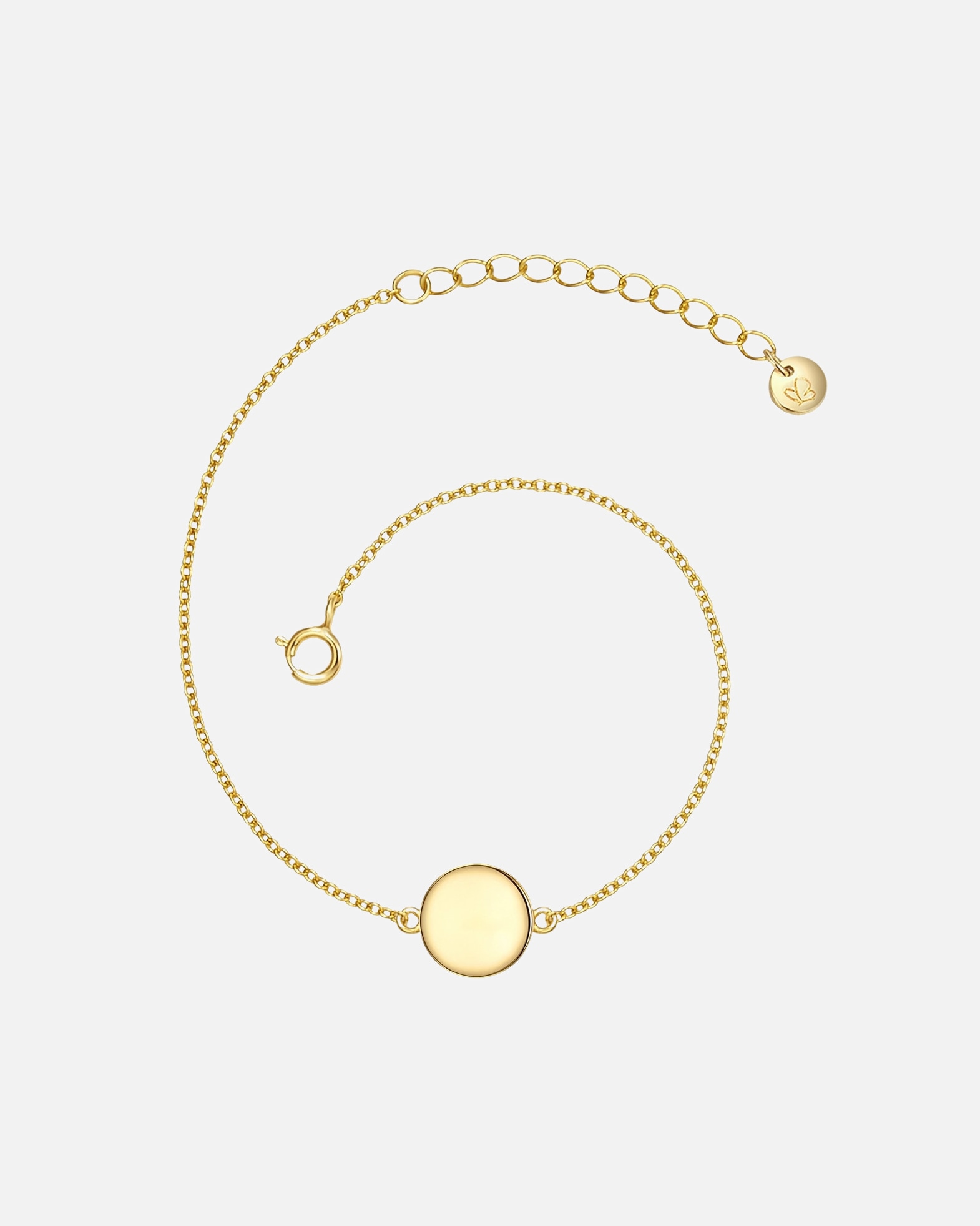 Armband für Weiblich Glanzstücke München Armband Kreis Sterling Silber in Gelbgold 17,0 cm Basislänge + 3,5 cm Verlängerung