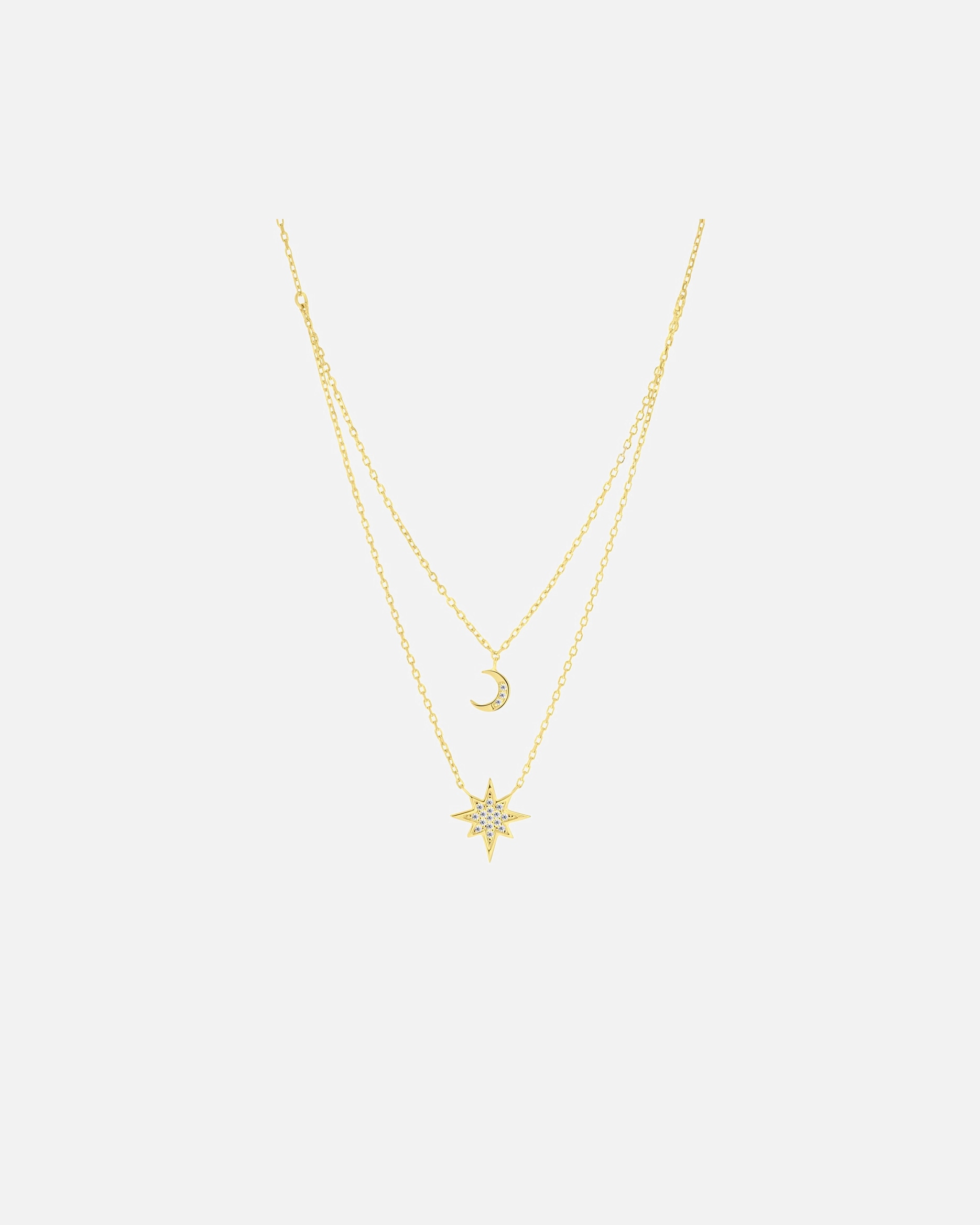 Halskette für Weiblich Lucardi Halskette 925 Silber 45cm Gold