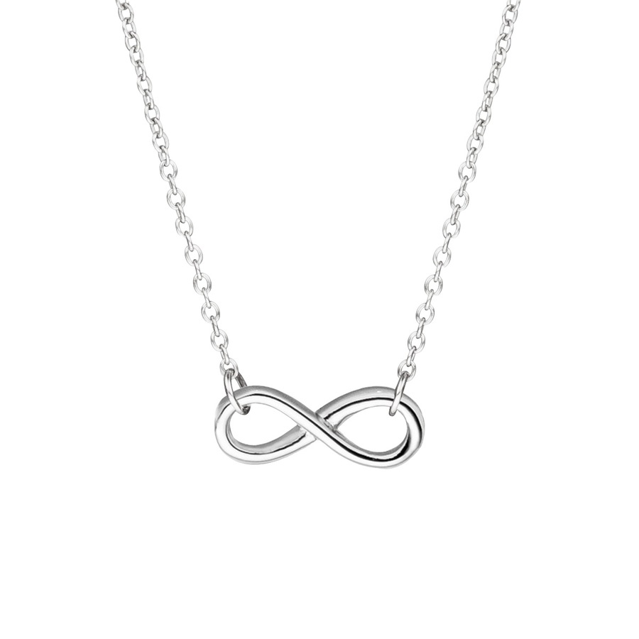 Glanzstücke München Halskette Infinity aus Sterling Silber in gelbgold 40,0 cm Basiskette + 5,0 Verlängerung Damen