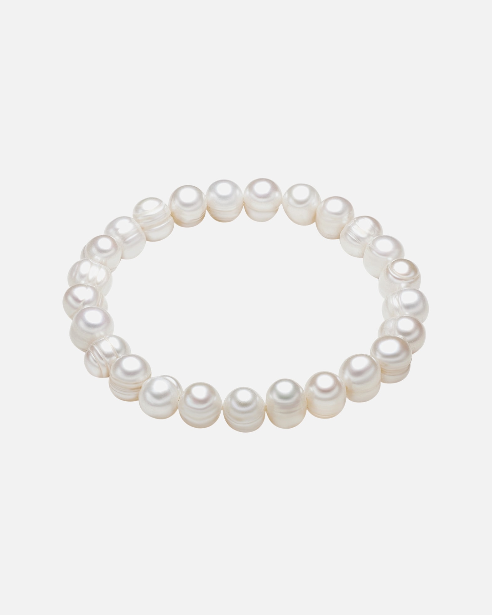Armband für Weiblich Valero Pearls Perlen-Armband Süßwasser-Zuchtperle in Weiß 19,0 cm