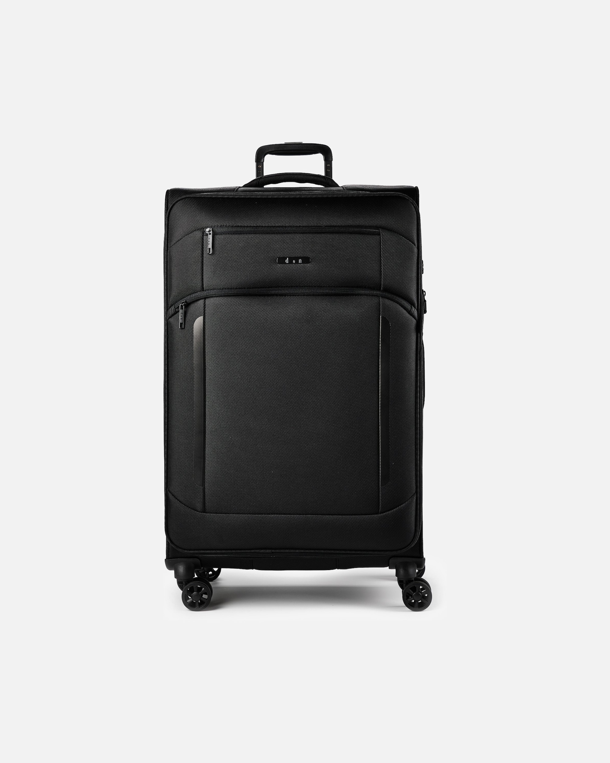 Trolley für Männlich d & n Travel Line 9804 4 Rollen Trolley L 78 cm mit Dehnfalte black
