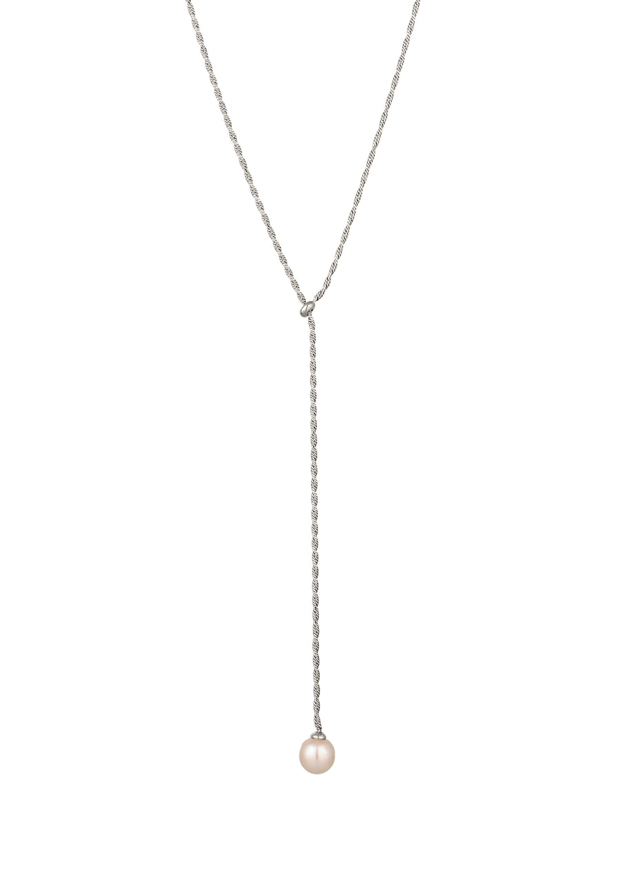 Elli Y-Kette mit Perlen von Swarovski 925 Sterling Silber silberfarben Damen