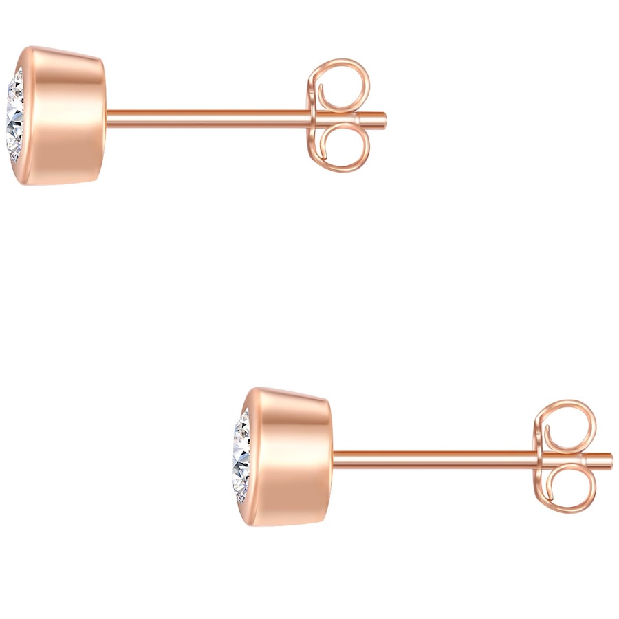 Rafaela Donata Ohrstecker Sterling Silber Zirkonia in Roségold 5,0 mm Damen