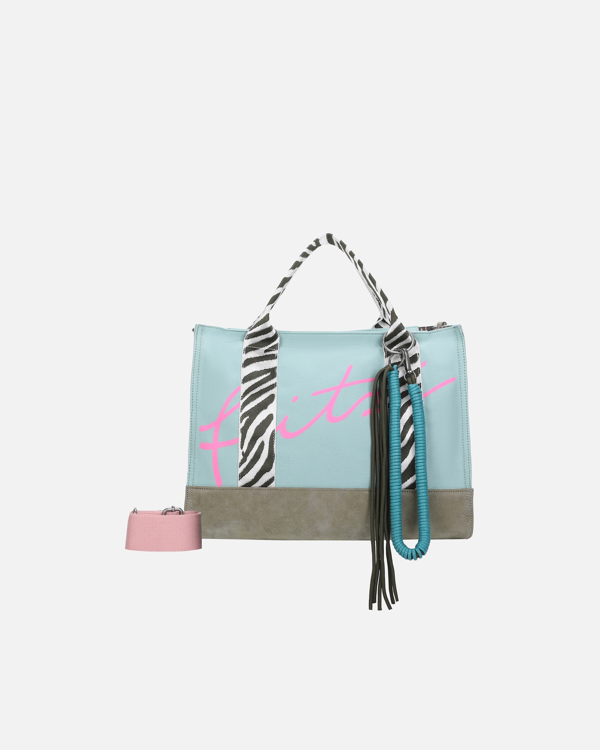 Umhängetasche für Weiblich Fritzi aus Preußen Schultertasche Summer Zebra Safari mit abnehmbarer Kordel blau