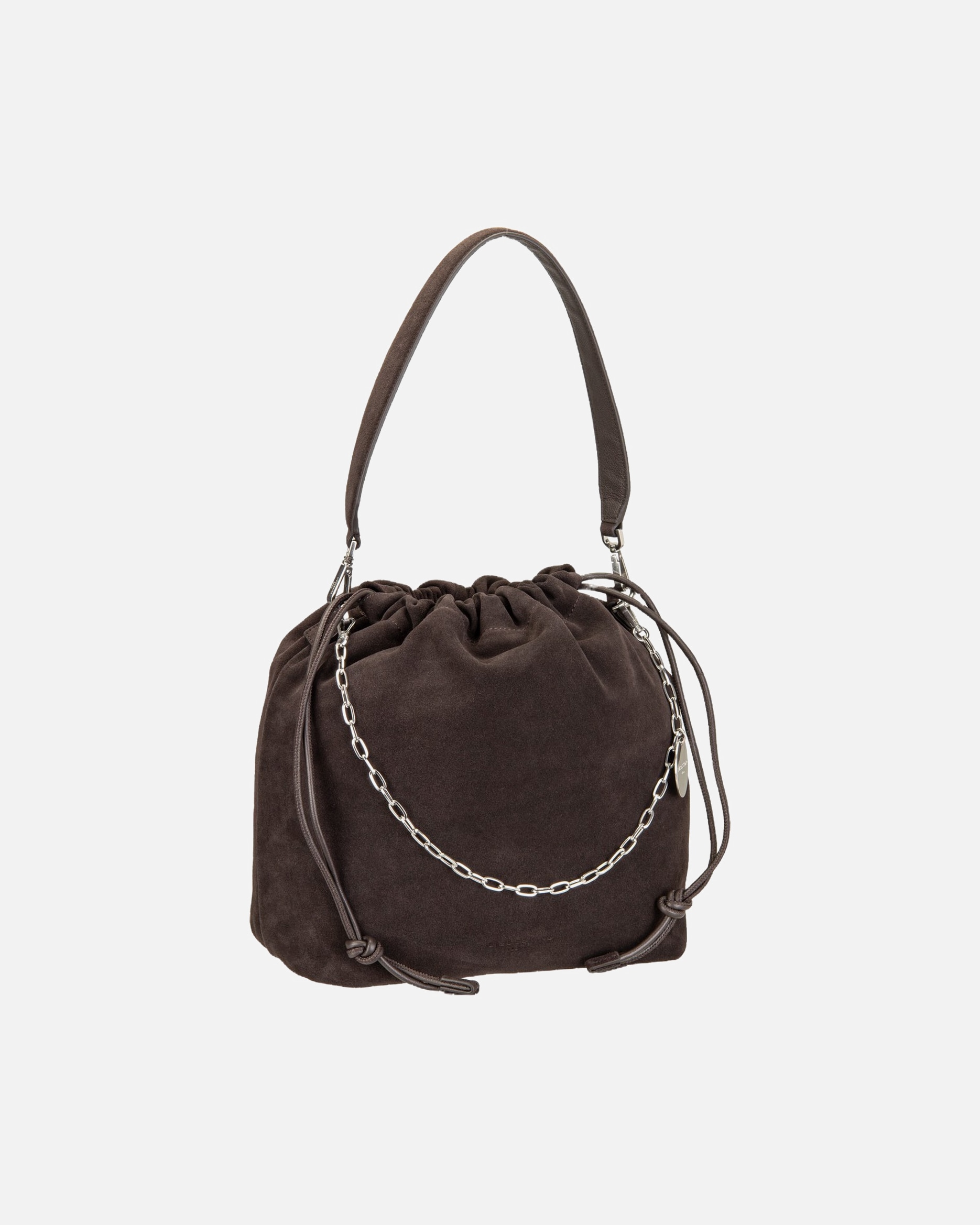 Handtasche für Weiblich Liebeskind Handtasche Lya II Hobo M Hydro Suede Deep Soil