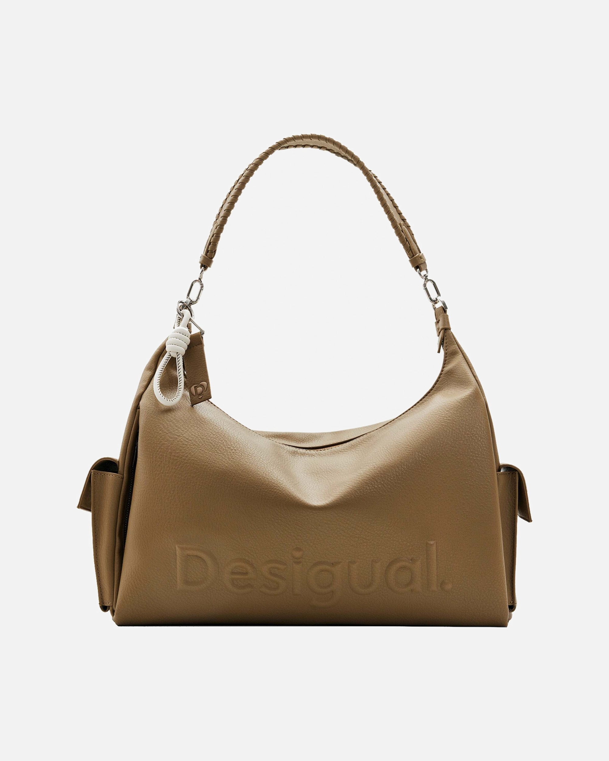 Umhängetasche für Weiblich Desigual Half Logo 24 Kaki Brasilia - Schultertasche 40.5 cm (green) grün