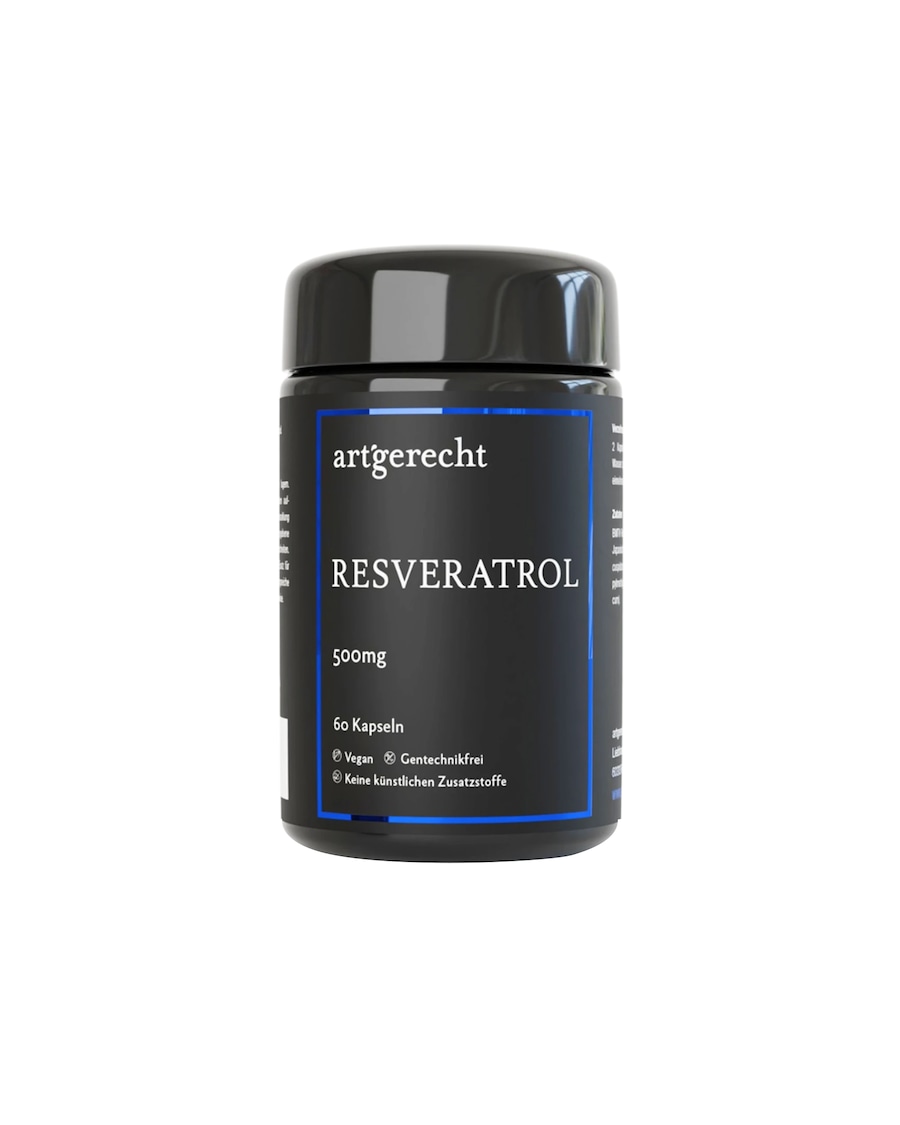 art‘gerecht RESVERATROL LONGEVITY – hochdosierter Polyphenol-Komplex mit 500 mg Trans-Resveratrol 60 Kapseln 32 g