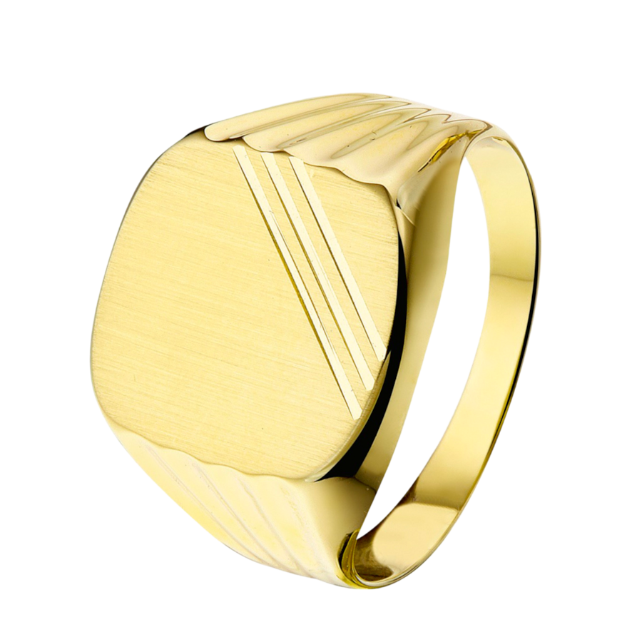 Lucardi Ringe 585 Gold - goldfarbig 60mm Herren