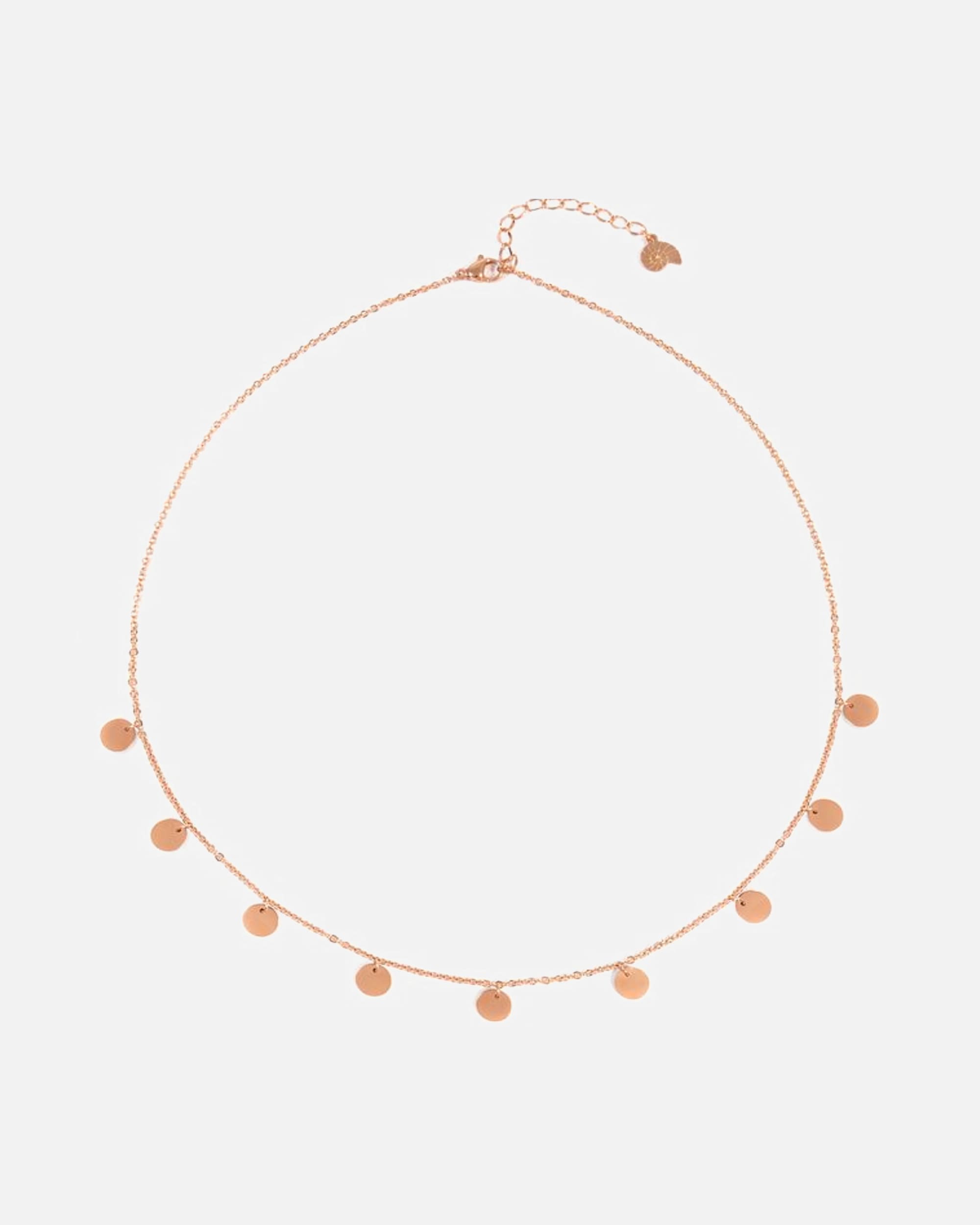 Halskette für Weiblich Hey Happiness Default Brand Line Halskette mit mehreren Kreisen aus Edelstahl Rosegold