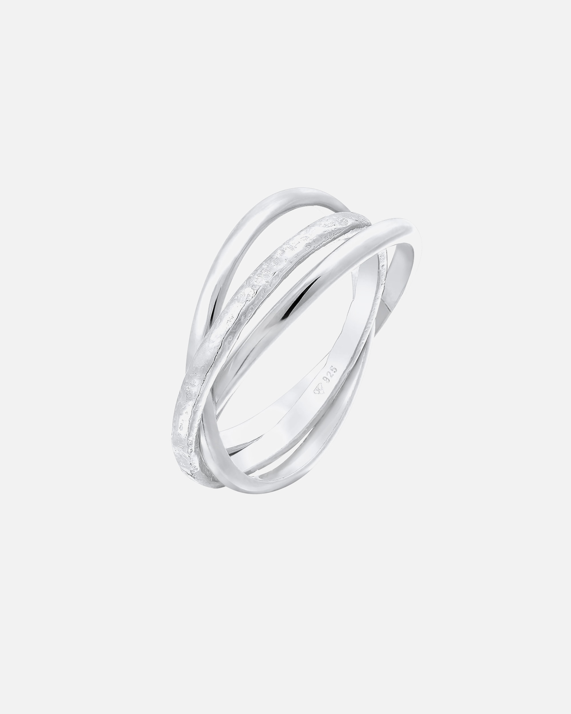 Ring für Weiblich Elli Basic Wickelring Trend Trinity 925 Silber 56