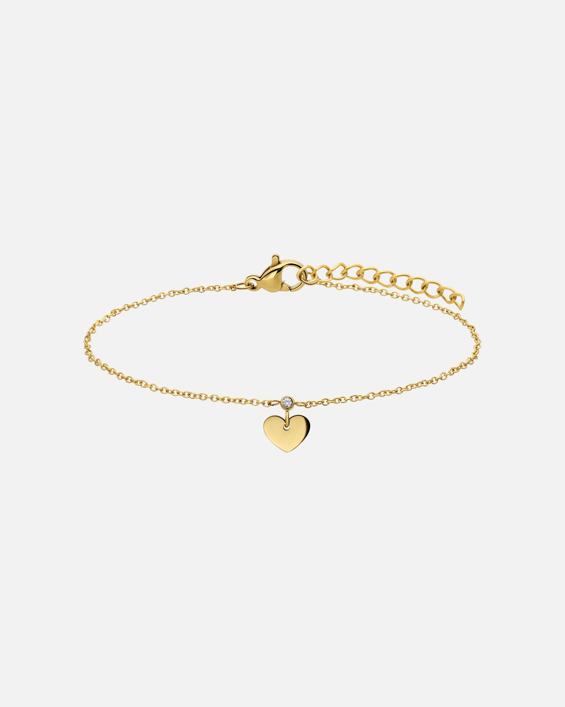 Armband für Weiblich Lucardi Armband Stahl 19 cm Gold