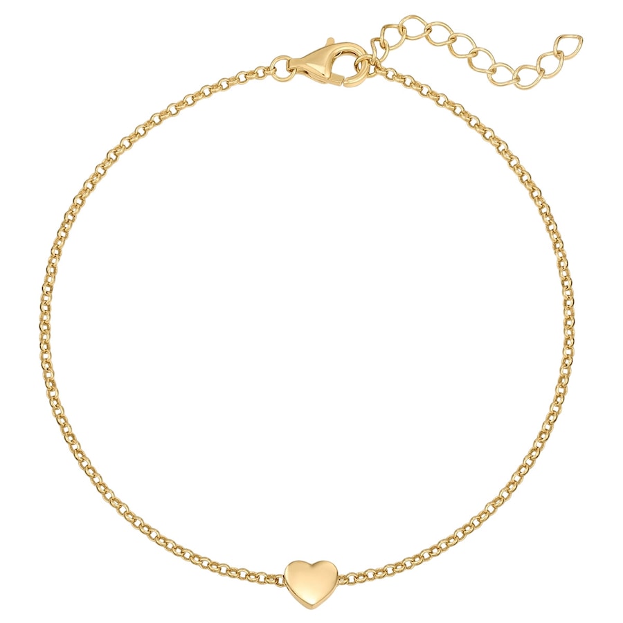 Rafaela Donata Armband Herz aus Sterling Silber in Gelbgold 18,0 cm Basislänge + 3,0 Verlängerung Damen