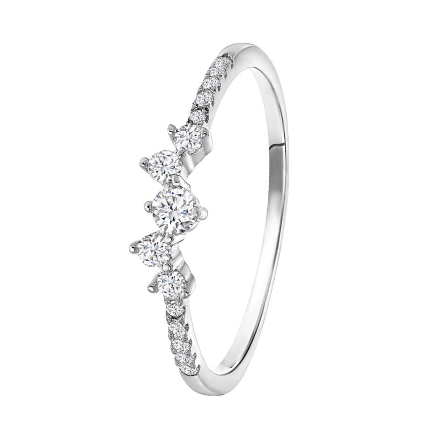 Lucardi Ringe 925 Silber - silbern 49mm Damen