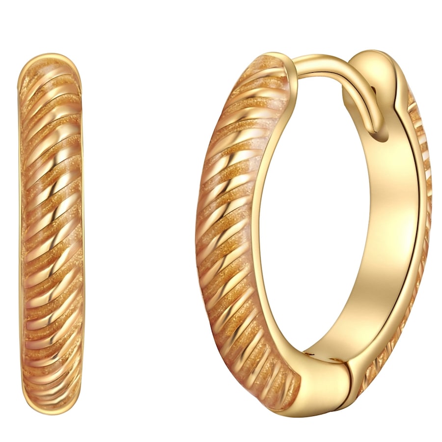 Glanzstücke München Creolen Sterling Silber in Gelbgold 11,4 mm Damen