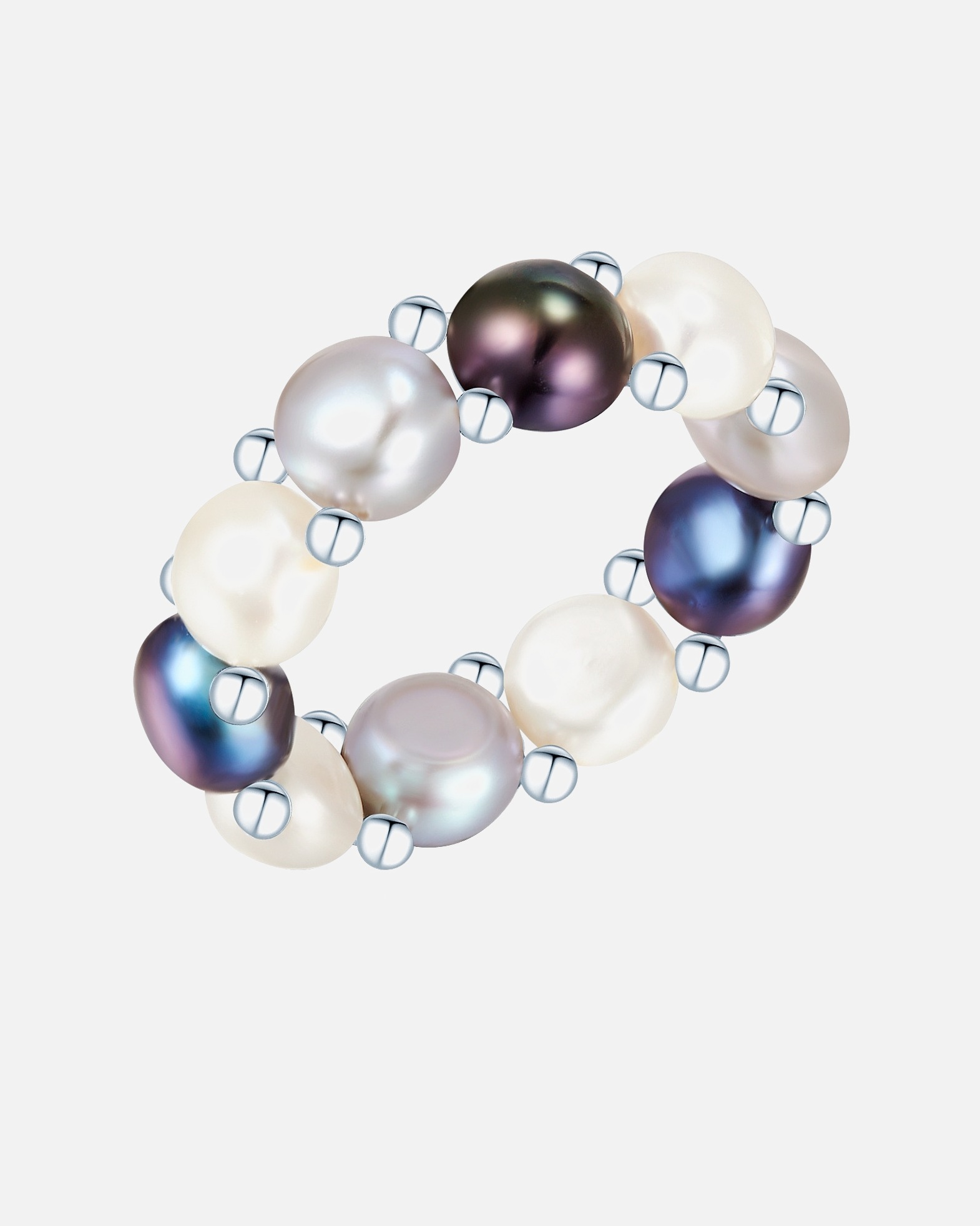 Ring für Weiblich Valero Pearls Ring Sterling Silber Süßwasser-Zuchtperle multicolor One size