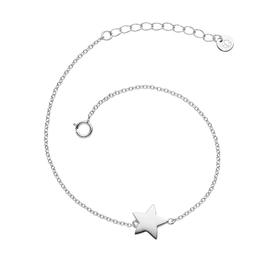 Glanzstücke München Armband Stern Sterling Silber in 17,0 cm Basislänge + 3,0 Verlängerung Damen