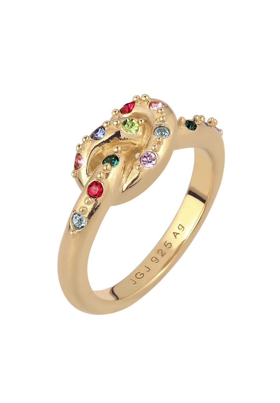 Elli Knoten mit Kristallen von Swarovski 925 Sterling Silber 58 Damen