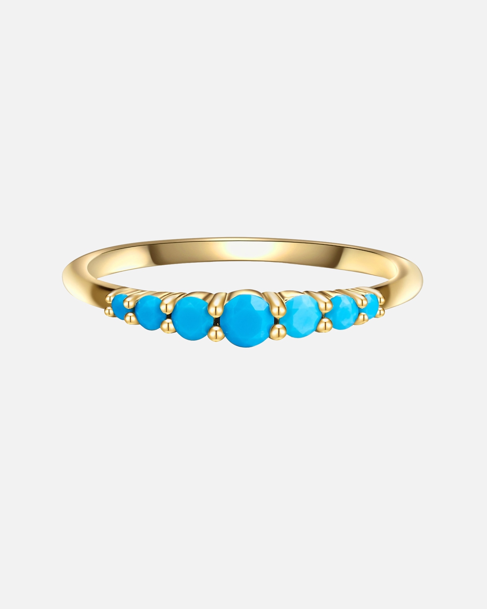 Ring für Weiblich Glanzstücke München Ring Sterling Silber Türkis (rek.) in Gelbgold 54