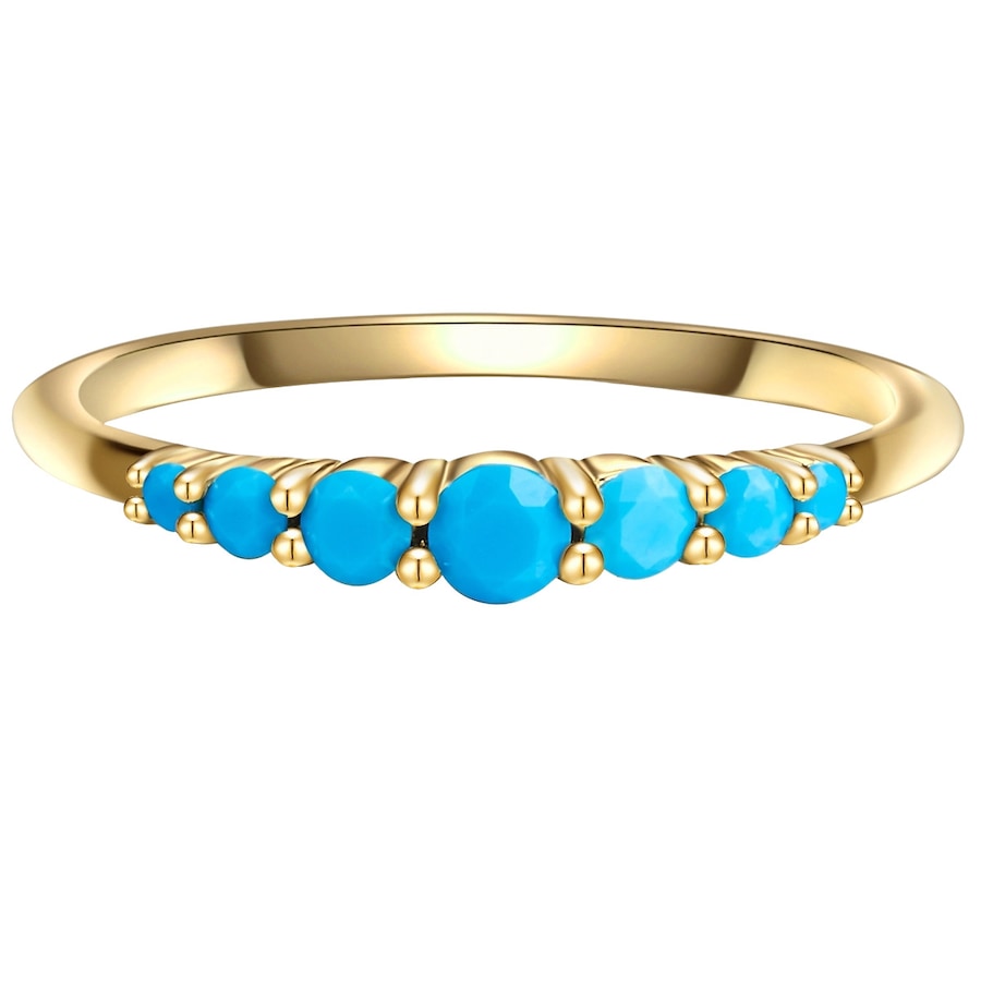 Glanzstücke München Ring Sterling Silber Türkis (rek.) in Gelbgold 48 Damen